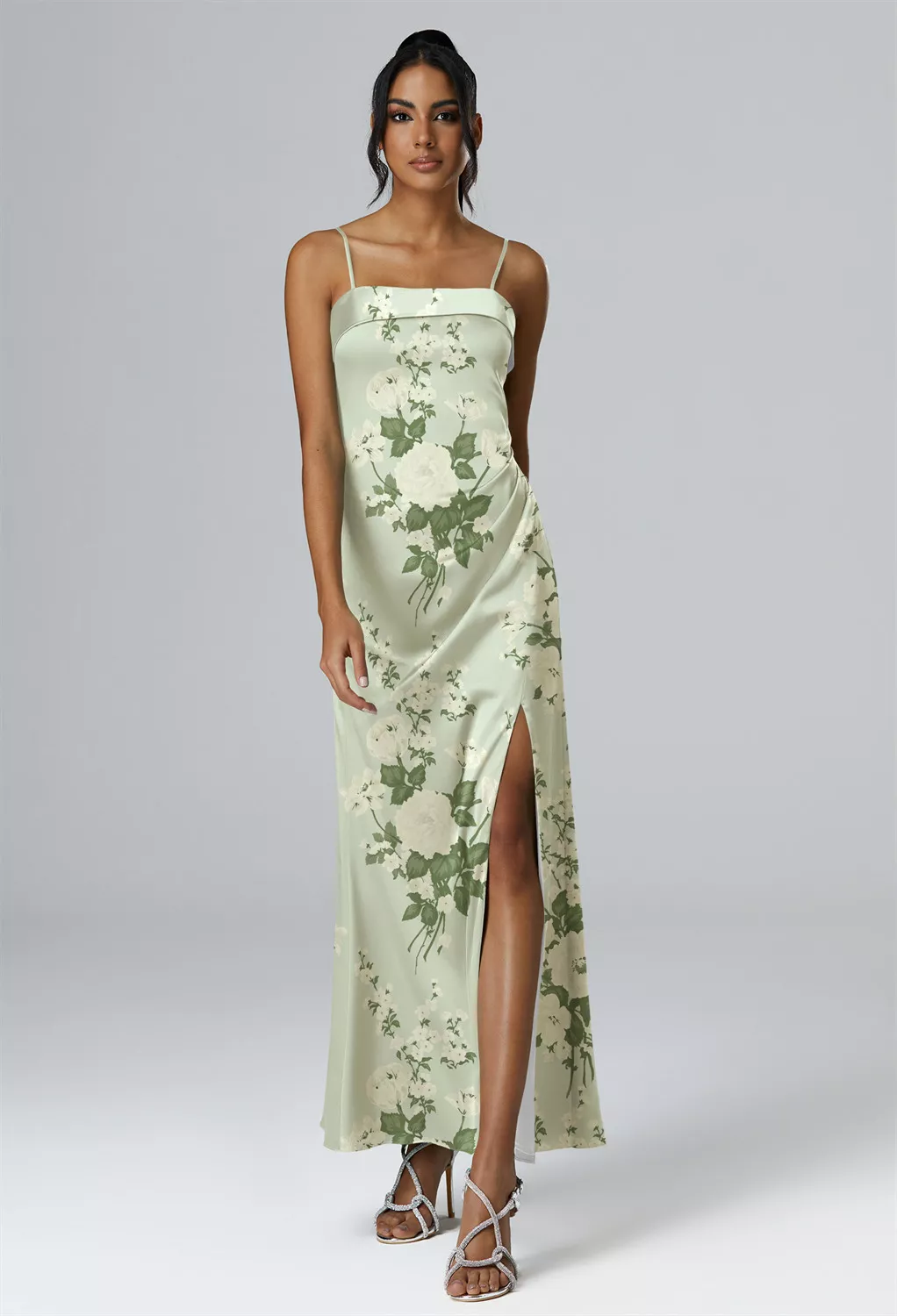 AW Ritenuto Mottled Moss Green  Beach Wedding Guest Dresses